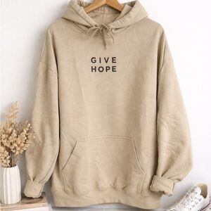 Beige 'Give Hope' Hoodie